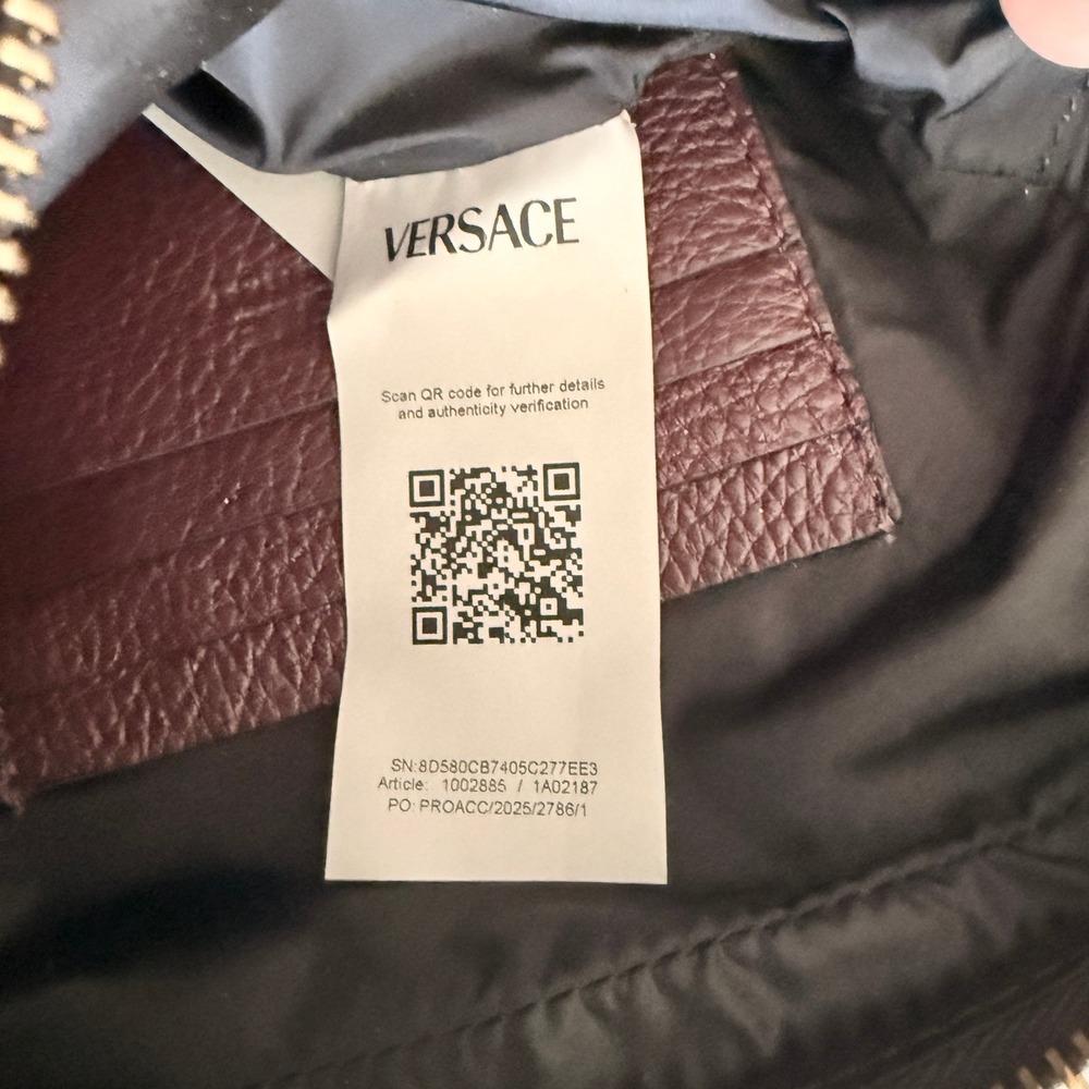 Versace Crossbody Bag Vitello Granato Garnet Oro Medusa Biggie 1002885 Bag - Picture 14 of 16